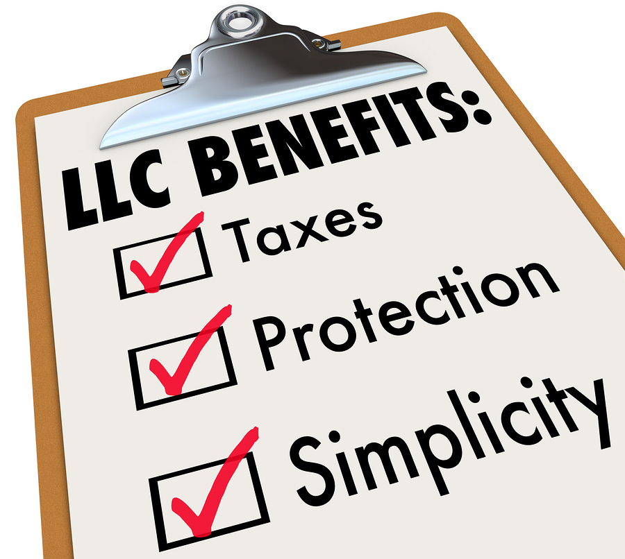 LLC Benefits List Check Marks Boxes Clipboard